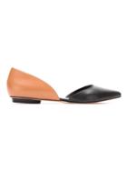 Sarah Chofakian Color Block Ballerinas - Black