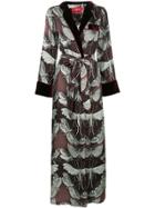 F.r.s For Restless Sleepers Moth Print Belted Coat - Pink & Purple