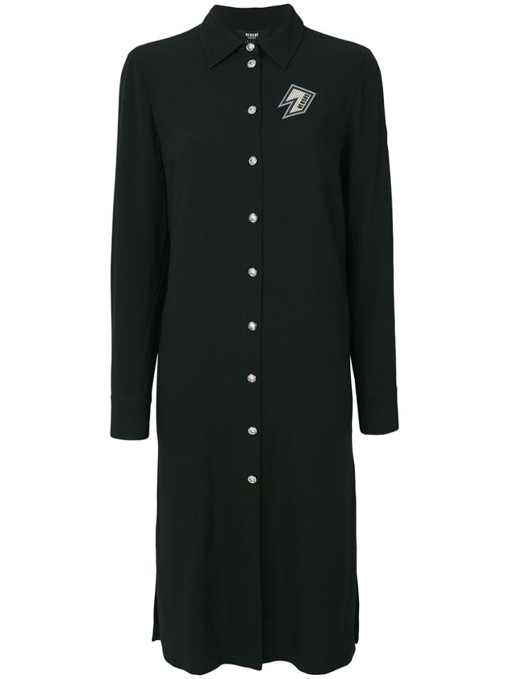Versus Open Back Shirt Dress - Black
