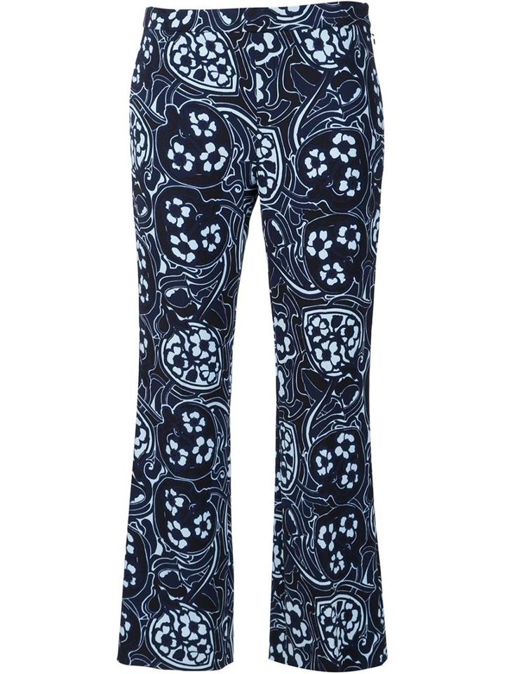 Theory Rabeanie Flare Trousers, Women's, Size: 2, Blue, Polyester/triacetate