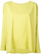 Stefano Mortari - Shoulder Slit Top - Women - Cotton - 42, Yellow/orange, Cotton