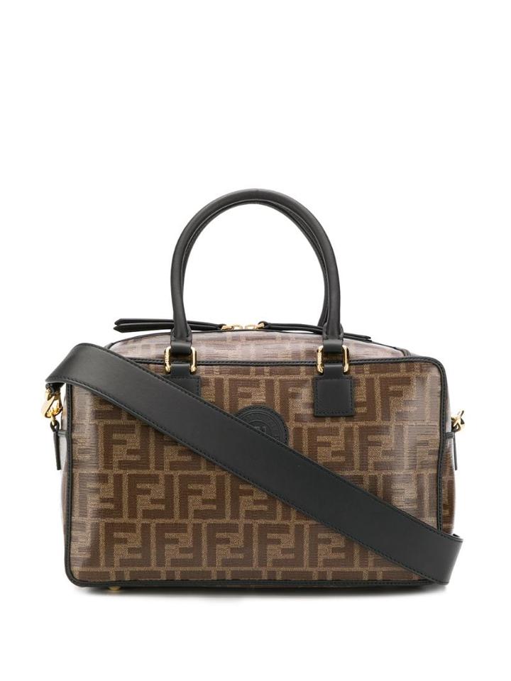 Fendi Medium Boston Tote Bag - Brown