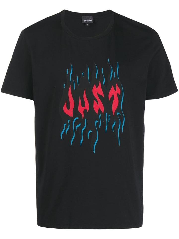Just Cavalli Logo Crewneck T-shirt - Black