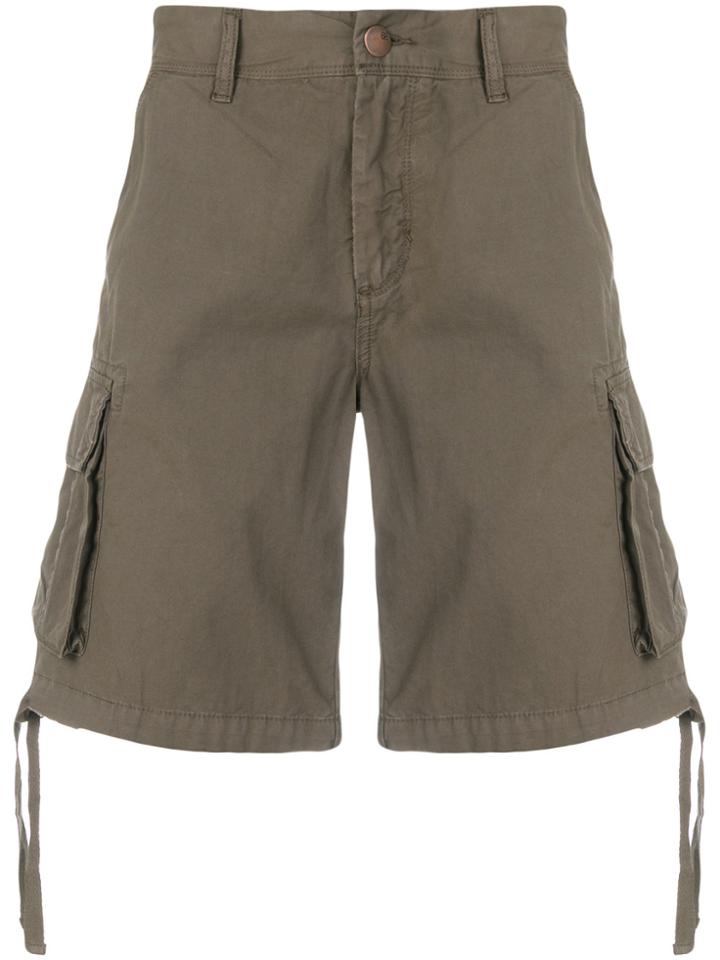 Sun 68 Drawstring Detail Cargo Shorts - Grey