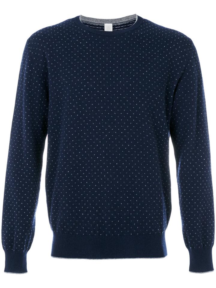 Eleventy Dots Pattern Sweatshirt - Blue