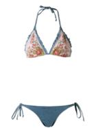 Amir Slama - Triangle Bikini Set - Women - Elastodiene - G, Blue, Elastodiene