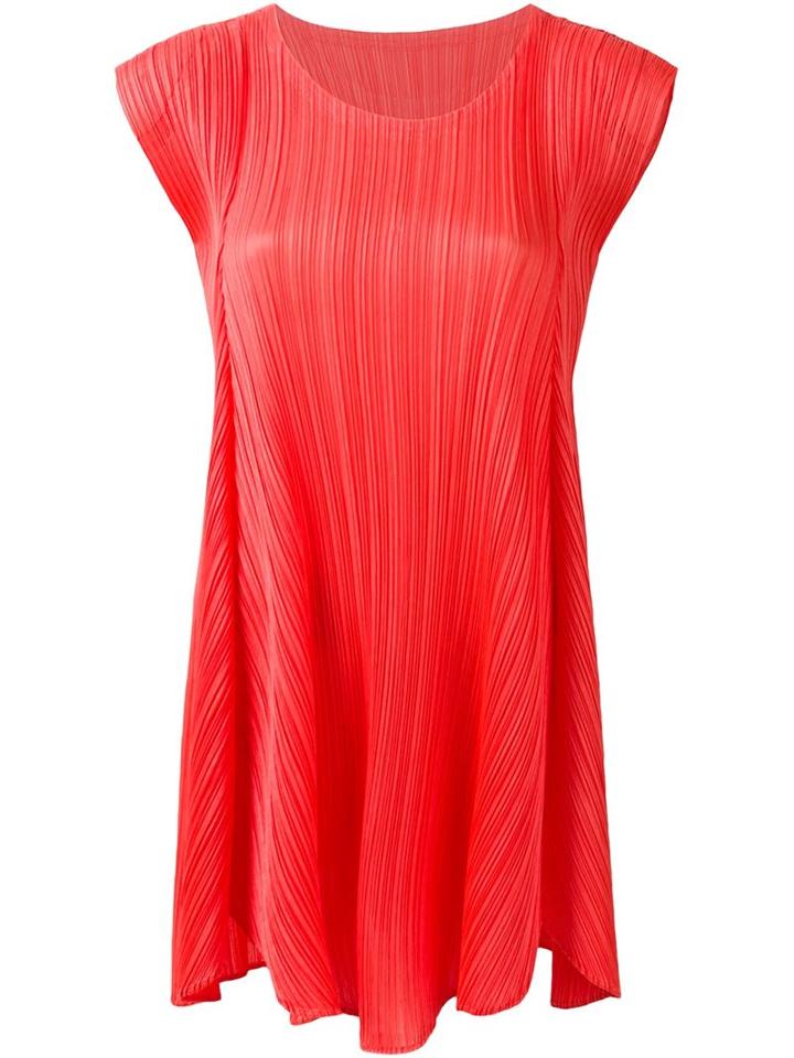 Pleats Please By Issey Miyake Pleated Short Sleeve Top