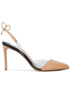 Francesco Russo Acrylic Strap Detail Sandals - Nude & Neutrals