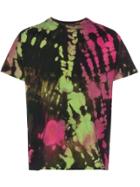 Stain Shade Tie-dye Print Cotton T-shirt - Multicoloured