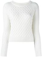 Blugirl Knitted Sweater, Women's, Size: 44, White, Wool