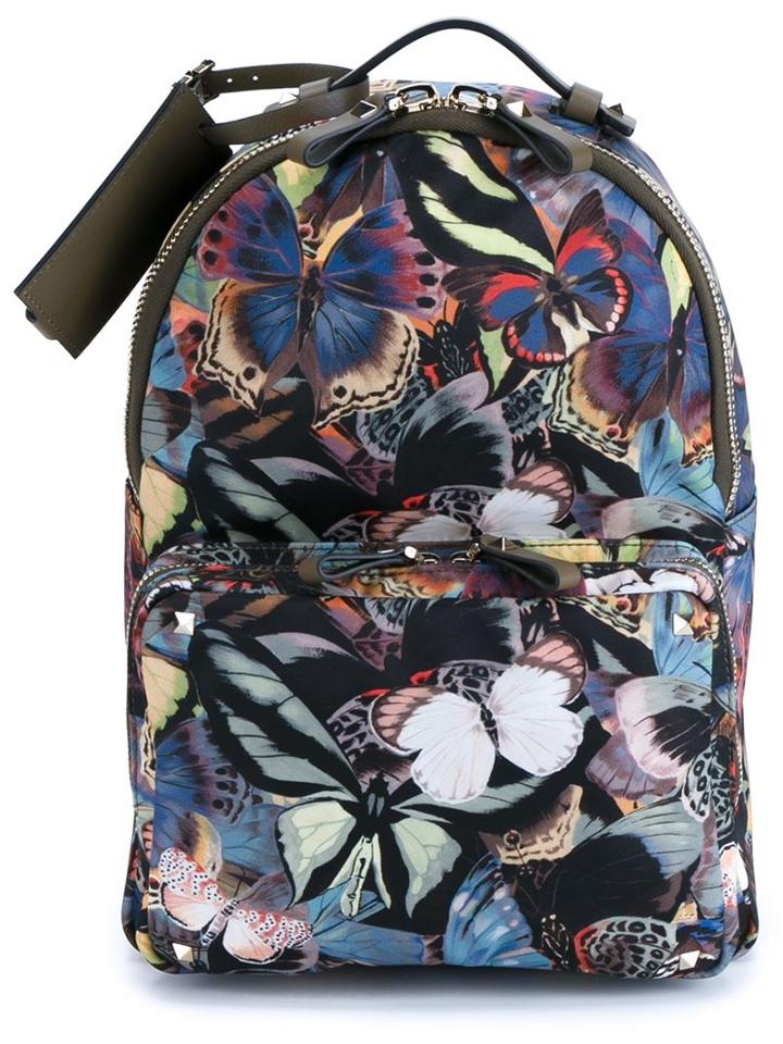 Valentino Garavani Medium Camubutterfly Backpack, Cotton