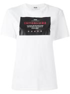 Msgm Interlude Print T-shirt, Women's, Size: Small, White, Cotton