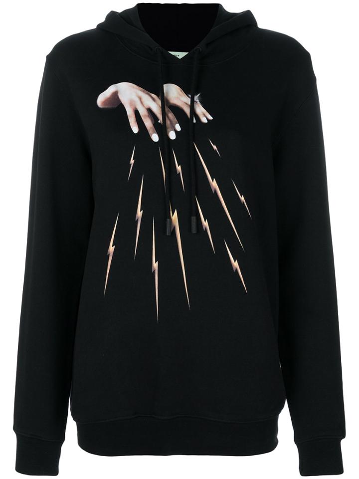Off-white Lightning Bolt Hoodie - Black