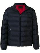 Prada Full Zipped Padded Jacket - Blue