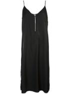 Just Female Zip Front Slip Dress - Black