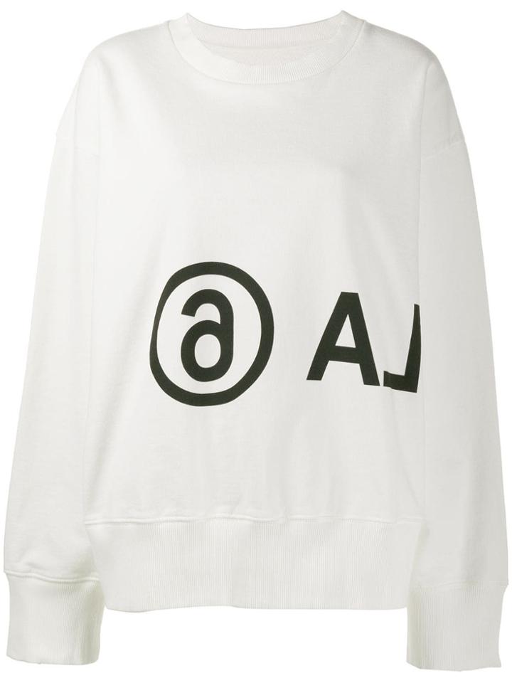 Mm6 Maison Margiela Printed Sweatshirt - White
