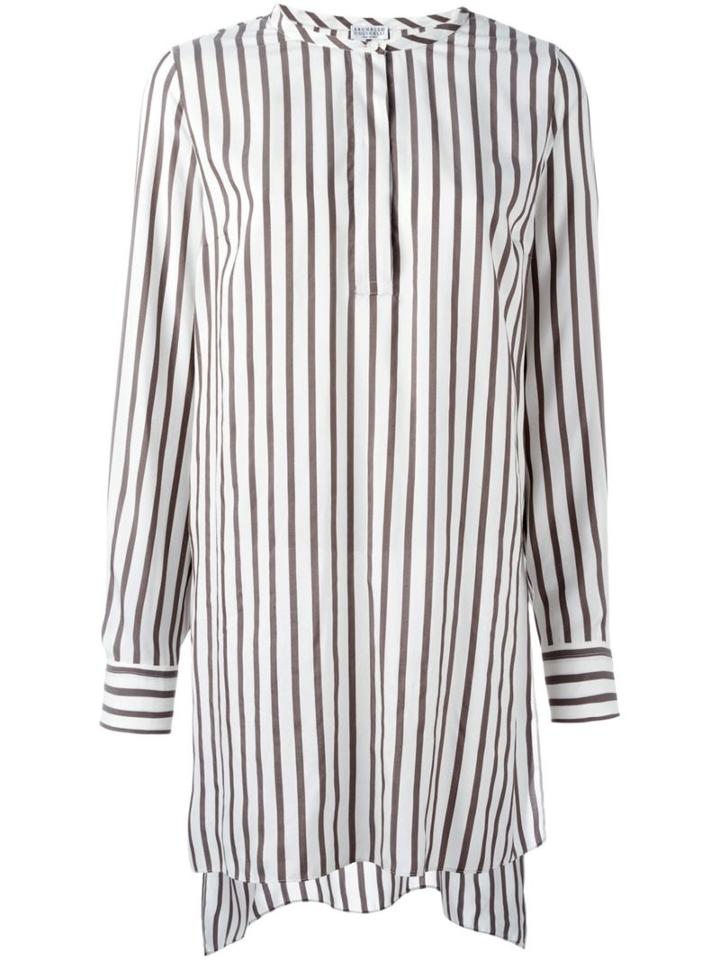 Brunello Cucinelli Long Striped Shirt