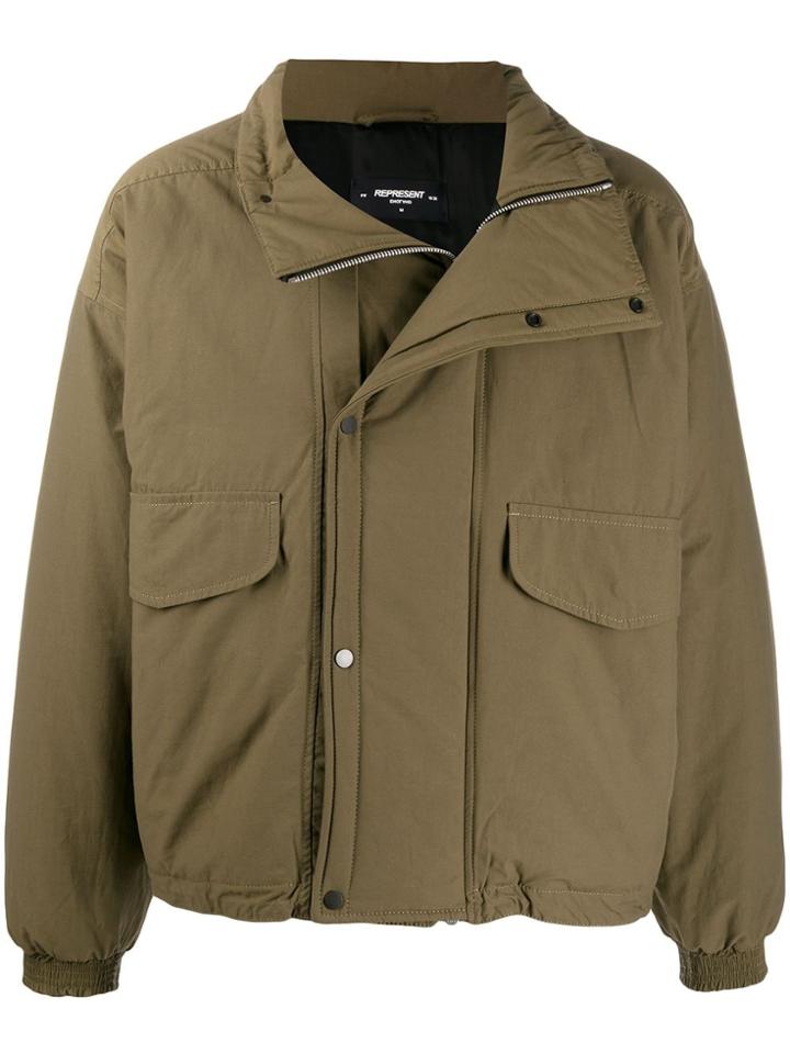 Represent Short Padded Jacket - Green