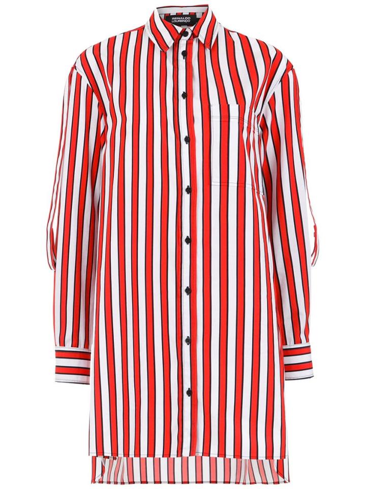Reinaldo Lourenço Striped Long Sleeved Shirt - Red