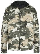 The North Face Camouflage Print Hooded Jacket - Green