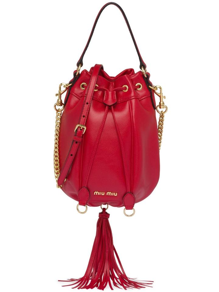 Miu Miu Glacé Bucket Bag - Red