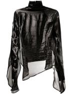 Paula Knorr Relief Long Sleeve Top - Metallic