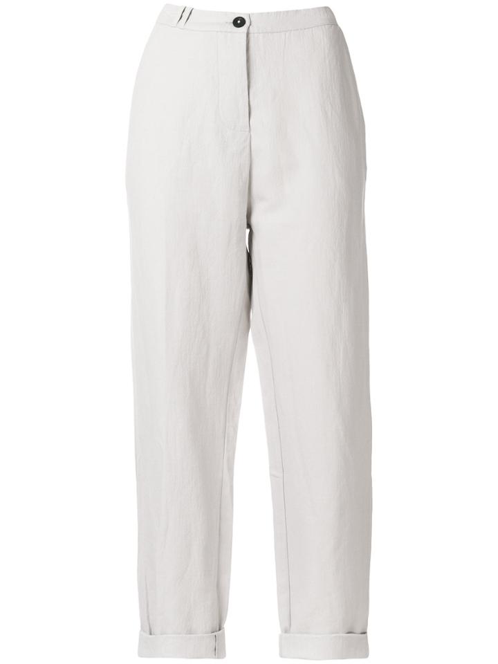 Humanoid Straight Turned Up Trousers - Nude & Neutrals