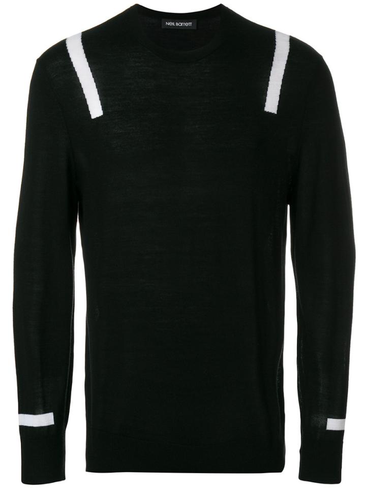 Neil Barrett Stripe Detail Sweater - Black