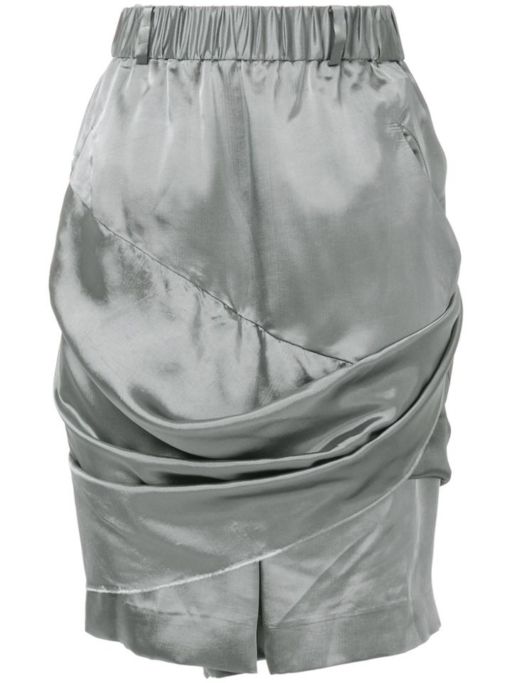 Moohong Draped Shorts - Metallic