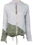 Greg Lauren Zipped Hoodie, Women's, Size: 1, Grey, Cotton
