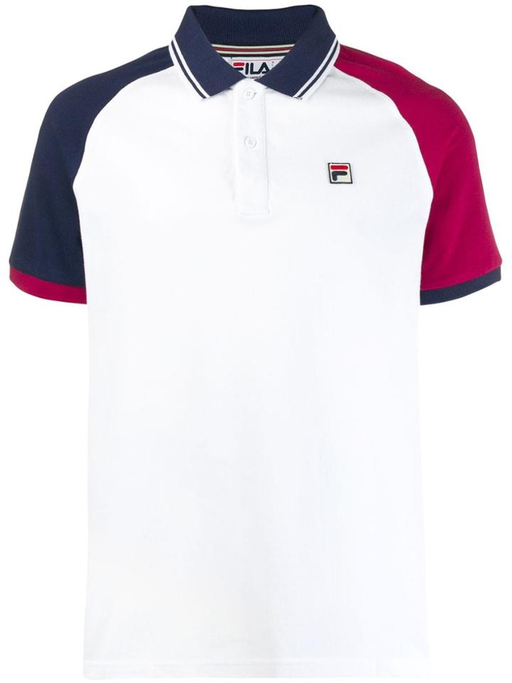 Fila Contrast Sleeve Polo Shirt - White
