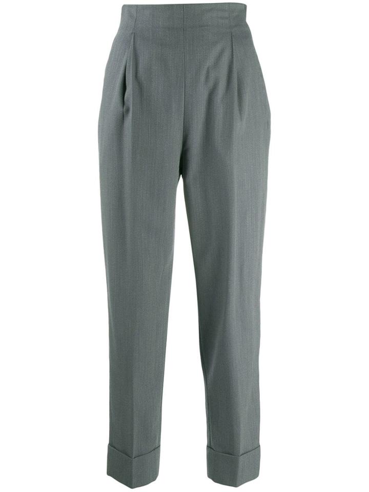 Romeo Gigli Pre-owned 1990's High Rise Tailored Trousers - Grey