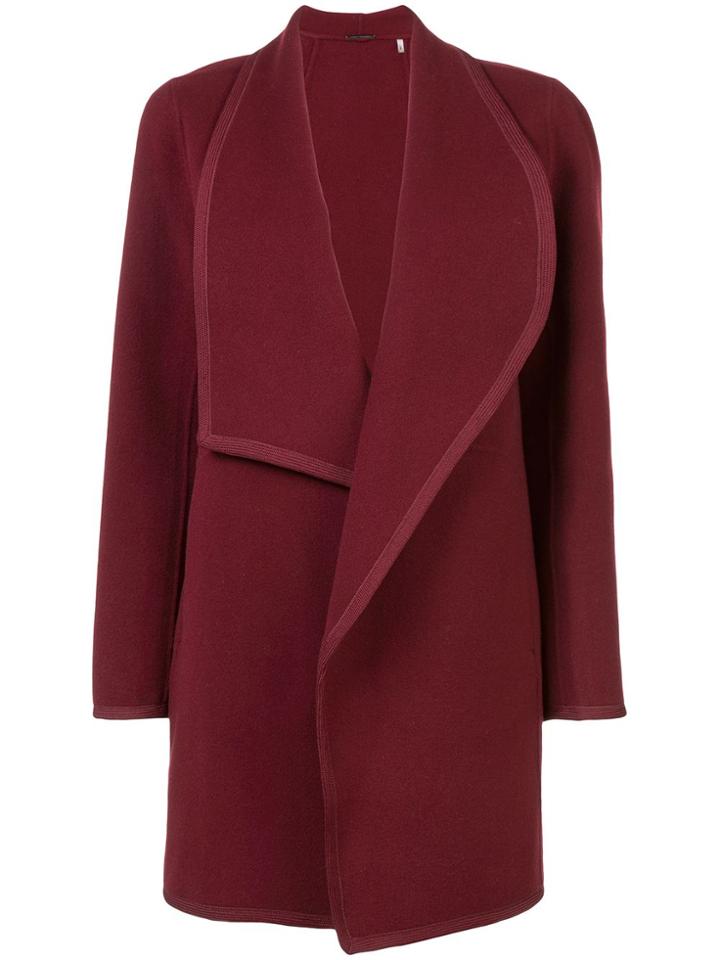 Elie Tahari Exaggerated Lapel Coat - Red
