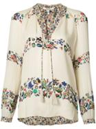 Derek Lam 10 Crosby - Floral Blouse - Women - Silk - 0, White, Silk