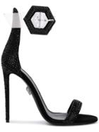 Philipp Plein Sandals High Heels Crystal - Black