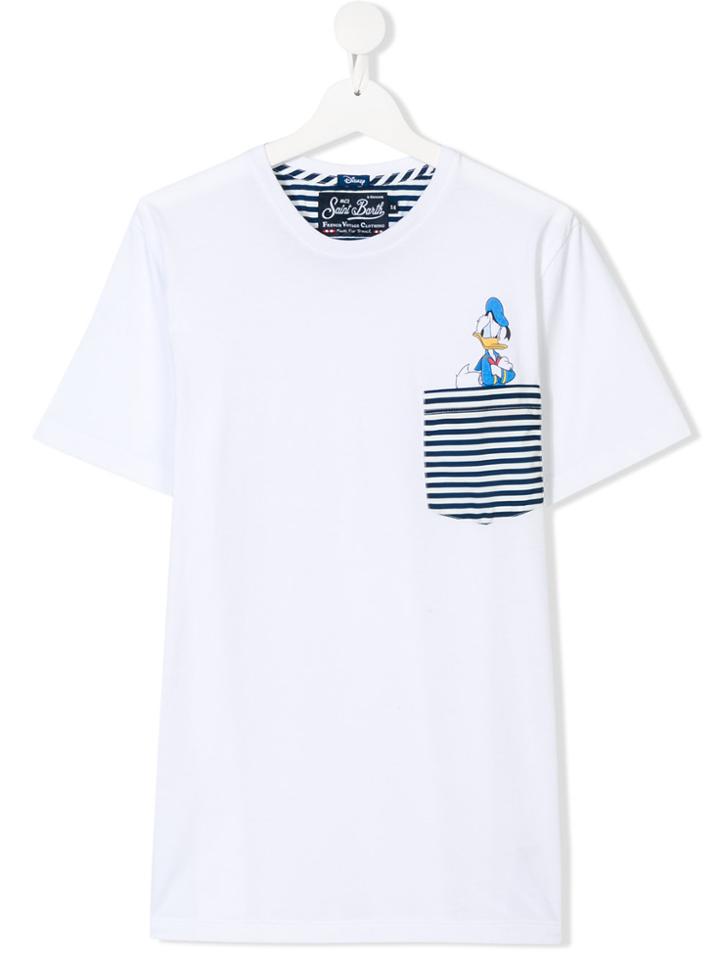 Mc2 Saint Barth Kids Teen Donald Duck-print T-shirt - White