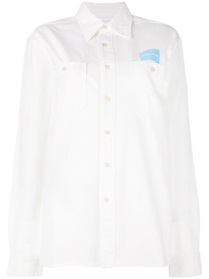Calvin Klein Jeans Longsleeved Denim Shirt - White