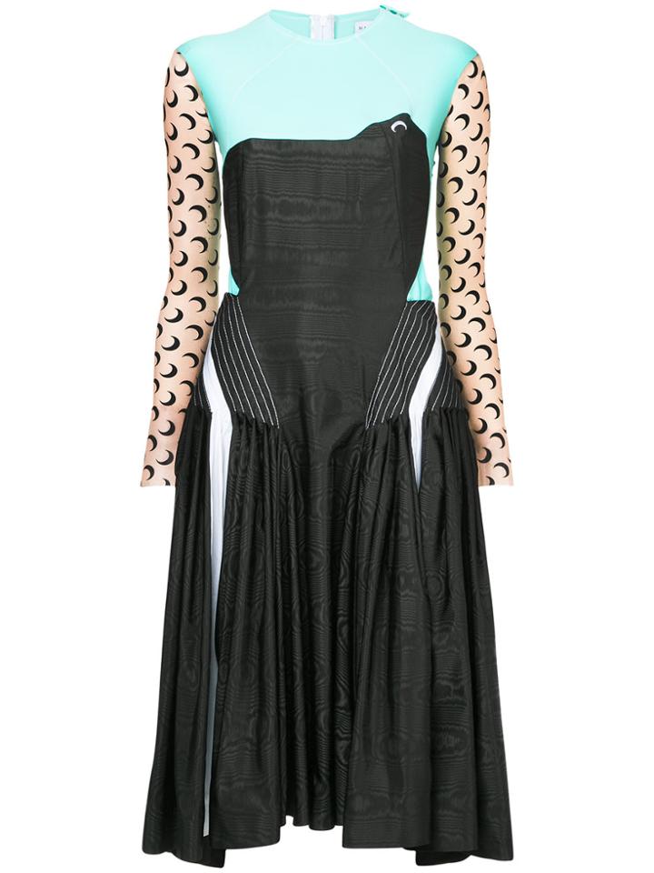 Marine Serre Hybrid Apron Dress - Black