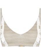 Marysia Brick Print Bikini Top - Neutrals