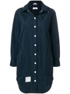 Thom Browne Detachable Hood Shirt Coat - Blue