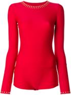Maison Margiela Long Sleeve Studded Body - Red
