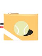 Thom Browne Tennis Print Card Holder - Yellow & Orange