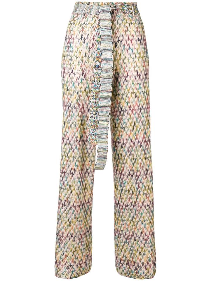 Missoni High Waist Knit Trousers - Nude & Neutrals