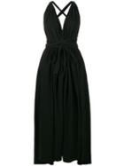Caravana Tied Plunging V Dress - Black