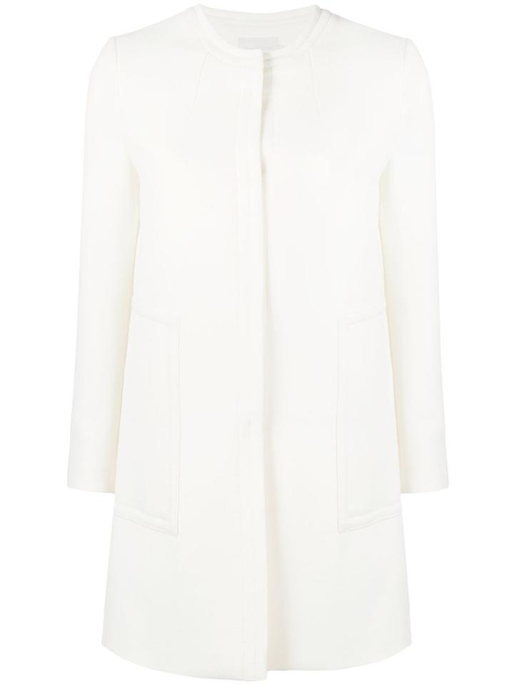 L'autre Chose Straight Fit Coat - White
