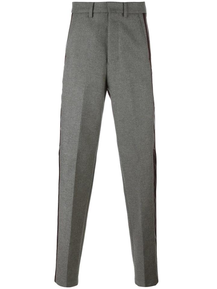 Ami Alexandre Mattiussi Side Stripe Tailored Trousers - Grey