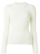 Mm6 Maison Margiela Ribbed Jumper - White