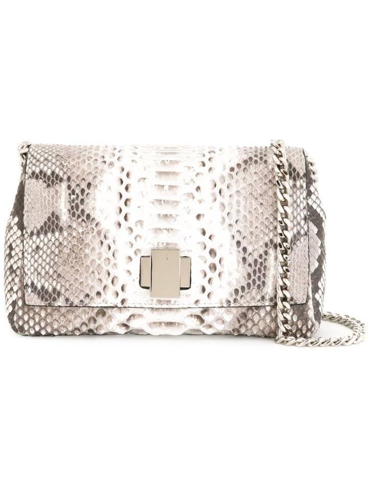 Orciani Snakeskin Effect Cross Body Bag, Women's, Nude/neutrals, Leather