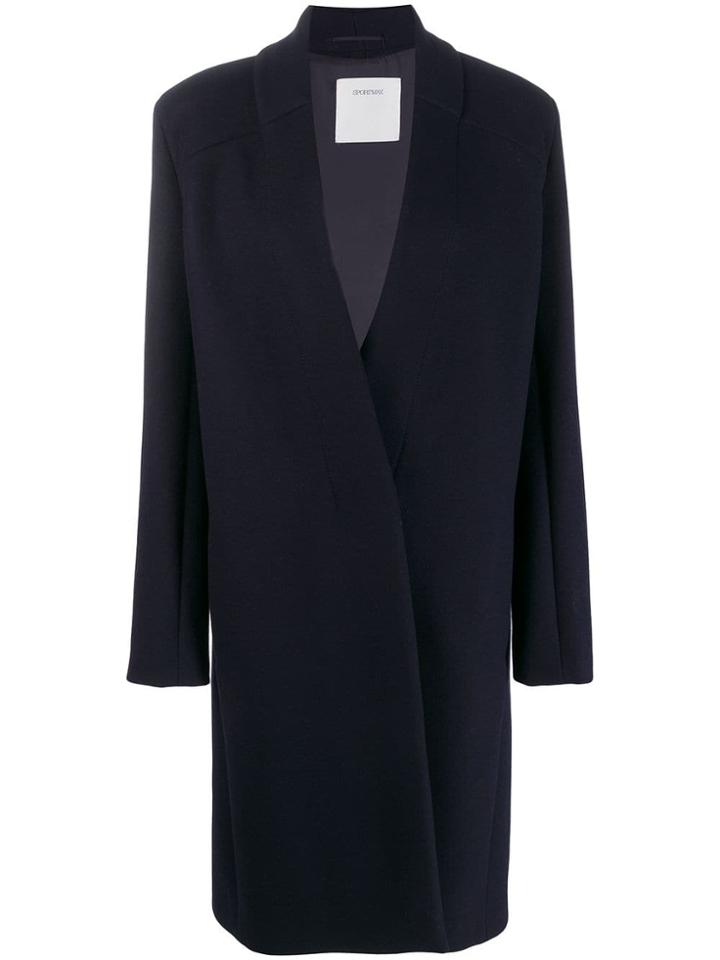 Sportmax Classic Single-breasted Coat - Blue