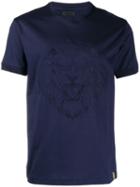 Billionaire Lion Print T-shirt - Blue